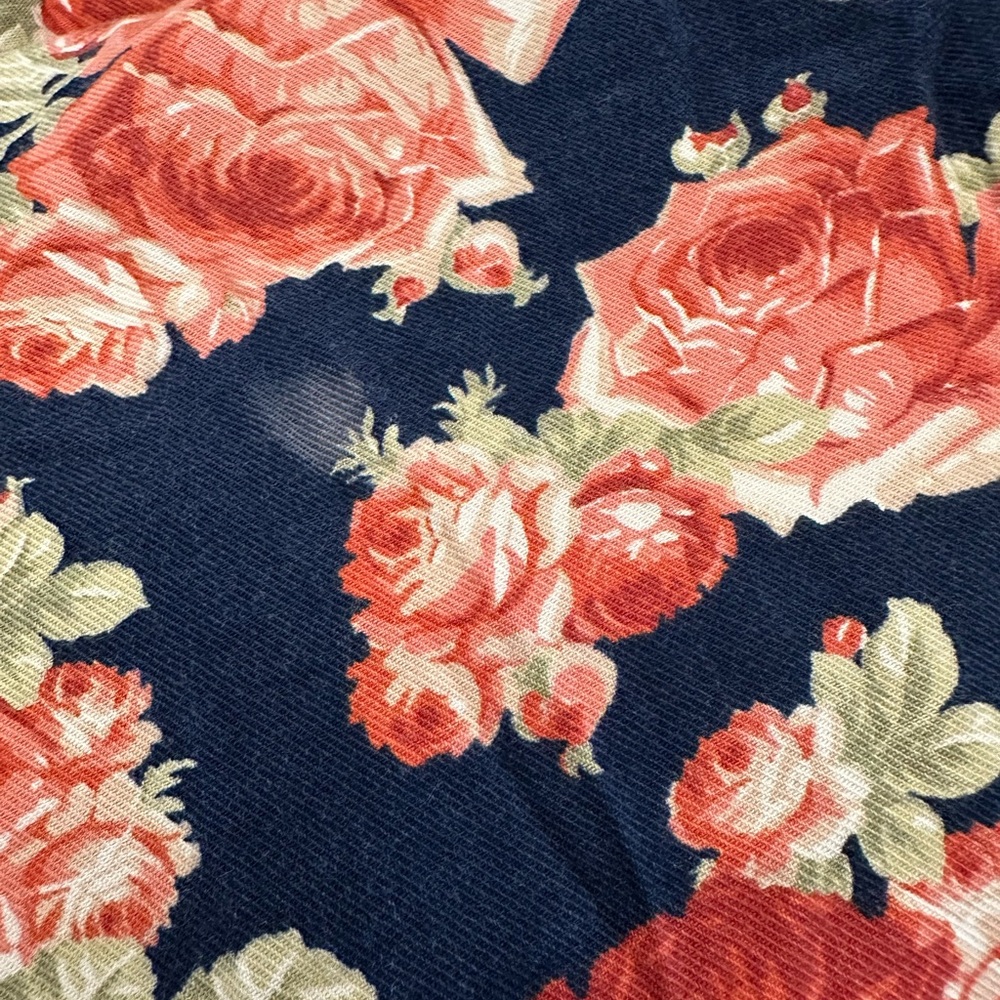 Vtg Y2K Abercrombie & Fitch Plaid Pajama Pants Medium Floral Low Rise Flannel - Picture 9 of 9